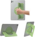 Nillkin Adhesive Tablet Stand, 0.14 inch Invisible Slim iPad Holder, Stepless Adjustable Stand, Built-in Back Magnets, Compatible with Tablets Up to 10.4-13.2 inch, Green