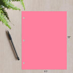 Copy And Printing Color Paper, 20 Lb. 3 Hole Punch 500 Sheets Per Ream. (Cherry)