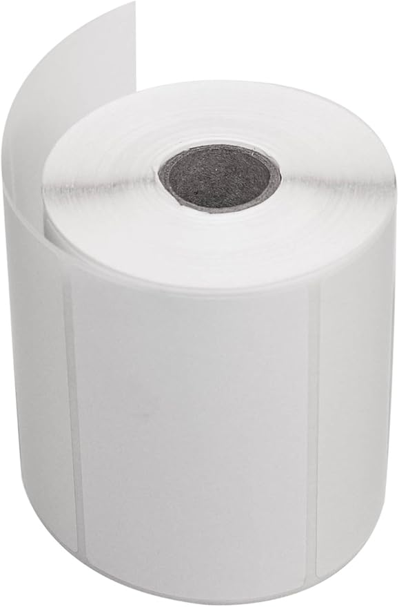 CompuLabel Direct Thermal Labels, 4-Inch x 2 1/2 Inch, White, Roll, Permanent Adhesive, Perforations Between Labels, 575 per Roll, 12 Rolls per Carton (530796)