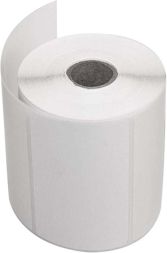 CompuLabel Direct Thermal Labels, 4-Inch x 2 1/2 Inch, White, Roll, Permanent Adhesive, Perforations Between Labels, 575 per Roll, 12 Rolls per Carton (530796)