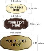 Custom Victorian Wall or Door Sign – Personalized Plastic Sign with Your Text – Easy to Install with Strong Double-Sided Tape – Indoor/Outdoor Use – Made in the USA
