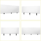 Acrylic Free Standing Screen, 60”W x 22”H Desk Divider Sound Absorbing Cubicle Desk Divider, Desk Privacy Panel and Privacy Shields for Student Desks, 3C-type clamps, on Desk Partition, Frosted