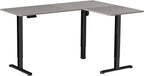 VIVO Electric Corner 63 x 47 inch L-Shaped Standing Desk, Memory Height Adjustment, Dark Gray Top Black Frame, DESK-E3CTG-47