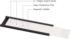 Realth C Channel Magnetic Label Holders 50 Pack 2'' x 5'' with Paper Inserts and Clear Plastic Protectors, Magnetic Data Card Holders File Cabinet Labels for Metal Racks and Shelves