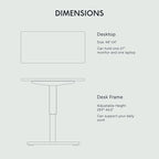 FLEXISPOT EN1 One-Piece Standing Desk, 48"x24" Seamless Desktop Electric Height Adjustable Desk for Home Office, Multi-Monitor Setups & Easy Assembly, Black (Black Frame)