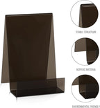 ZOEY Acrylic Book Stand with Ledge Clear Black Display Easels Plate - 5 Pack Large Book Holder Easel Stand for Display, Music Sheets, Artworks, CD, Tablet Holder