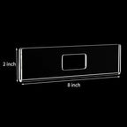 Acrylic 12 Pack Wall Name Plates Holder for Desks, AITEE 2x8 Clear Wall Mount Name Plate Display with 3M Tapes, Floating Door Name Plates Set for Office Home School Classroom Teacher