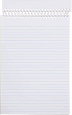 Mintra Office Steno Book - (BRIGHTS - Purp/Wht/Teal/Orange) - Poly Cover, 6" x 9", 100 sheets, Narrow Ruled for Writing Notes for school, office, work, 6x9 steno notepad, top bound spiral (8 PACK)