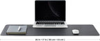 HOMIEAZICOZI Leather Desk Mat - Non-Slip PU Desk Pad for Office and Home - Desk Organization and Accessories - Ideal for Large Mouse Pad and Desk Mats on Top of Desks (Black,36''x 17'') (DPD-B-L)