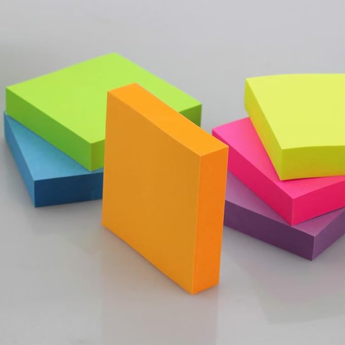 Early Buy Sticky Notes 2 x 2 Self-Stick Notes 6 Bright Color 12 Pads, 100 Sheets/Pad