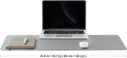 Leather Desk Mat - Non-Slip PU Desk Pad for Office and Home - Desk Organization and Accessories - Ideal for Large Mouse Pad and Desk Mats on Top of Desks (Dark Gray,31.5"x 15.7")