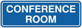 Standard Conference Room Sign - Blue - Large 1 Pack