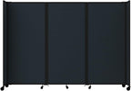 Versare Room Divider 360 Portable Wall Partition | Folding Panels | Large Freestanding Divider | Locking Wheels | Temporary Room Separator
