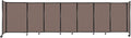 Versare Straightwall Sliding Portable Wall Partition | Freestanding Office Dividers | Locking Wheels | Temporary Room Separator | 15'6'' Wide x 4' Tall Latte Fabric Panels