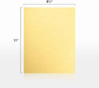 LUXPaper 8.5" x 11" Cardstock | Letter Size | Gold Metallic | 105lb. Cover (192lb. Text) | 50 Qty