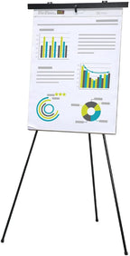 Pack of 10-Lightweight Aluminum Flip-Chart Presentation Easel, Black (10 Pack)