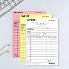 Personalized Invoice Book Custom 2 Part/3 Part Receipt Book Quote Estimate Order Forms Carbonless Form with Your Company Name Logo Address,2-10 Books (Style 8)
