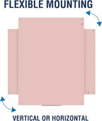 TSJ OFFICE Glass Dry-Erase Board - 48 x 32 Inches Wall Mounted Glass Whiteboard, Large Frameless Magnetic White Board for Office, Home & School, Pink
