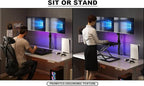 Decoholic Single 24 inch Scissors Lift Keyboard and Mouse Riser, Height Adjustable Standing Desk Converter for Ergonomic Sit Stand Workstations，suitable to hold large/small items (24inch, Black)