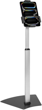 Mount-It! iPad Kiosk Stand, Anti-Theft Floor Stand with Lock, Height Adjustable Universal Tablet Kiosk for 7.9–11 Inch Tablets, Secure Commercial Tablet Stand for Retail & Business