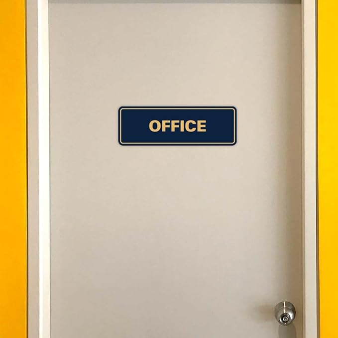 Signs ByLITA Standard Office Sign - Professional Business Signage - Easy to Install (Red) - Medium 2 Pack
