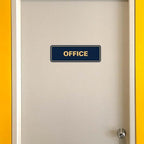 Signs ByLITA Standard Office Sign - Professional Business Signage - Easy to Install (Navy Blue/Gold) - Small 5 Pack