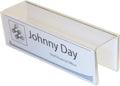 8-1/2" x 2" Double-Sided Cubicle Name Plate Holders 8-1/2" Wide x 2" high x 2" deep Hook - PNH2085020020 (40 Pack) by Plastic Products Mfg.