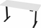 VIVO Electric 60 x 30 in Standing Desk, Memory Height Adjustment, 1B Series, Holds 220 lbs, White Top Black Frame, DESK-KIT-1B6W-30
