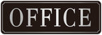 The Office Door Sign for Home and Business，Self-Adhesive Waterproof and Fade-Resistant Modern Brushed Silver Office Sign Sticker for House，Business，Door, Window（Silver）