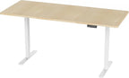 VIVO Electric 71 x 30 in Standing Desk, Memory Height Adjustment, 1B Series, Holds 220 lbs, Light Wood Top White Frame, DESK-KIT-1W7C