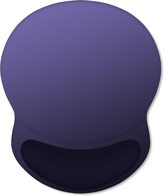 ITNRSIIET Ergonomic Mouse Pad with Comfort Gel Wrist Rest, Non-Slip PU Base, Smooth Textured Surface, Reduces Hand Fatigue & Wrist Pain, 8.7 x 7.2 Inch for Office Gaming Home, Violet Gradient
