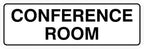 Standard Conference Room Sign - White - Medium 10 Pack