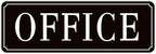 The Office Door Sign for Home and Business，Self-Adhesive Waterproof and Fade-Resistant Modern Office Sign Sticker for House，Business，Door, Window（Black）