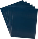 JAM PAPER Laminated Two Pocket Glossy School Folders - Letter Size - High Gloss Navy Blue - Bulk 100/Box