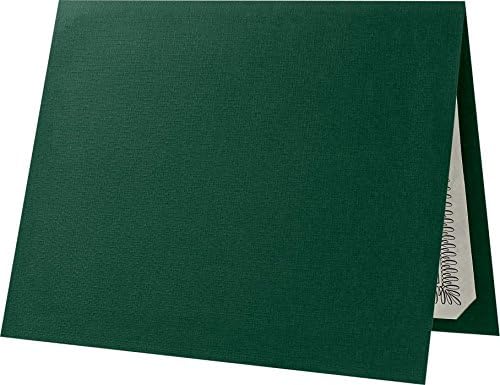 LUXPaper 9.5" x 12" Certificate Holders | Green Linen | 100lb. Cover | 25 Qty