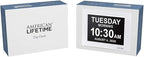 American Lifetime 【New 2025】 Dementia Digital Clock for Seniors, Large Display with Custom Alarms, Clock with Day & Date for Elderly, Large Number Digital Clock White