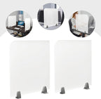 KONKENIE Acrylic Office Privacy Partition Indoor Desk Divider Guard Rectangle Desktop Privacy Panel Privacy Shield Screen for Classroom Office Reception Station Bakery Translucent (23x18x2”,2PCS)