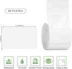 Risio Thermal Labels 2"x3.15"(50x80mm),80 Labels/Roll(5 Rolls),Waterproof, Oil-Resistant, Scratch-Resistant Thermal Label Paper,for Barcode/Address/Mailing/Logo/Business/Home