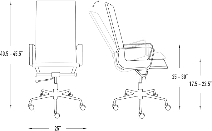 Laura Davidson Furniture SOHO II Tall Back Ribbed Management Chair (White)