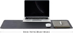 Leather Desk Mat - Non-Slip PU Desk Pad for Office Home - Organization Accessory - Ideal for Large Mouse Pads (Black,31.5"x 15.7")