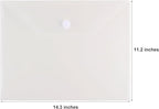 11 x 14 Large Clear Plastic Envelopes Document File Storage Holder 20 Pack Hook Loop Closure