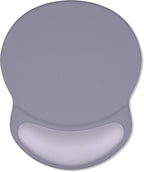 ITNRSIIET Ergonomic Mouse Pad with Comfort Gel Wrist Rest, Non-Slip PU Base, Smooth Textured Surface, Reduces Hand Fatigue & Wrist Pain, 8.7 x 7.2 Inch for Office Gaming Home, Mist Gray