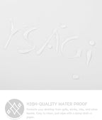YSAGi Non-Slip Leather Desk Pad, Waterproof Laptop Computer Desk Keyboard Mat, Table Protector Blotter Mat, Large Mouse Pad for Office/Work/Home/Decor(White, 31.5" x 15.7")