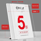 ECKEK Acrylic Sign Holder A3/A4/A5 Menu Displays L Shape Sign Stand Table Top Sign Stand (Vertical A4 210×297mm/8.27×11.69 inches)