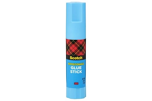 Scotch Removable Restickable Glue Stick, .49oz, Repositionable Stick, 4 Pack