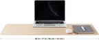 Leather Desk Mat - Non-Slip PU Pad for Office and Home - Organization Accessory - Ideal for Mouse Pad and Desk Mat (Apricot, 36" x 17")
