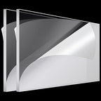 Roowest 2 Pcs 18 x 36 Inch, 1/4 Inch Thick Clear Acrylic Plexiglass Sheets Transparent Plastic Panels Sheets Cut to Size Cast Acrylic Board Panel with Protective Film for Craft DIY Project Sign Frame