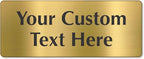 SmartSign Custom Brass Sign - 4" x 10", 40 mil REAL Bugle Brass Metal, Personalized Name Door Sign, Heavy-Duty Premium Engraved Door/Wall Mount Plaque for Business/Office, Gold and Black
