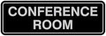 Standard Conference Room Sign - Black/Silver - Small 2 Pack