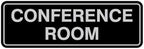 Standard Conference Room Sign - Black/Silver - Large 1 Pack